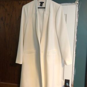 Elegant White Women's Coat